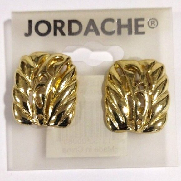 Jordache Jewelry - ✨ Jordache Gold-Tone Filigree Design Clip-on Earrings – Bold & Elegant Women's